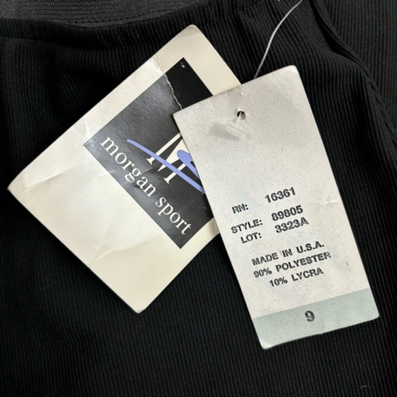 Morgan Sport Sz 9 Black Pants Back Zip Vintage Look - Picture 5 of 6